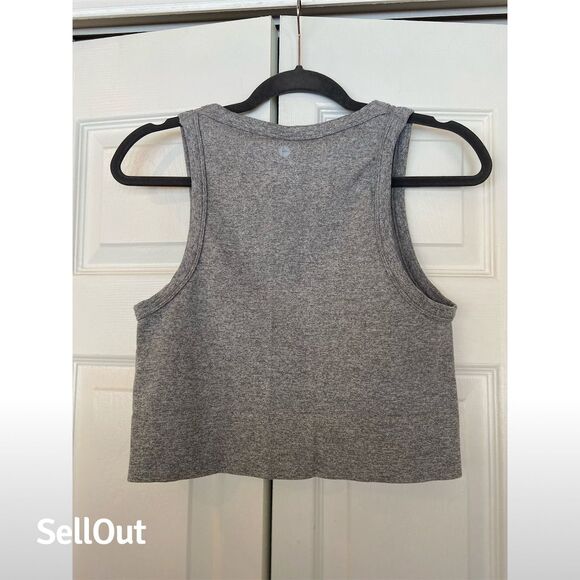 90 Degree Women's XL Gray Cropped Tank Top Casual Summer Lightweight - Picture 2 of 3